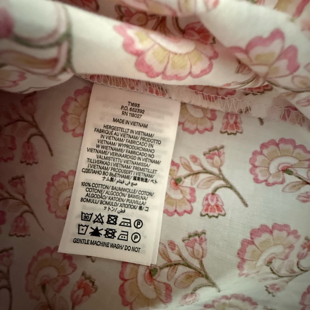 Boden Phoebe Floral Shirt Pink Floral Button-Front Women's - Picture 8 of 14